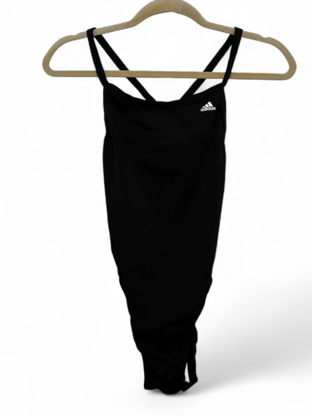 NWT adidas Solid Vortex Black Sports One-Piece Swimsuit